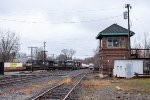 An unknown eastbound moves through the station 